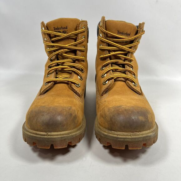TIMBERLAND Boots Women 7 PRO Steel Toe Direct Attach 6" Insulated Waterproof Tan - Picture 5 of 13